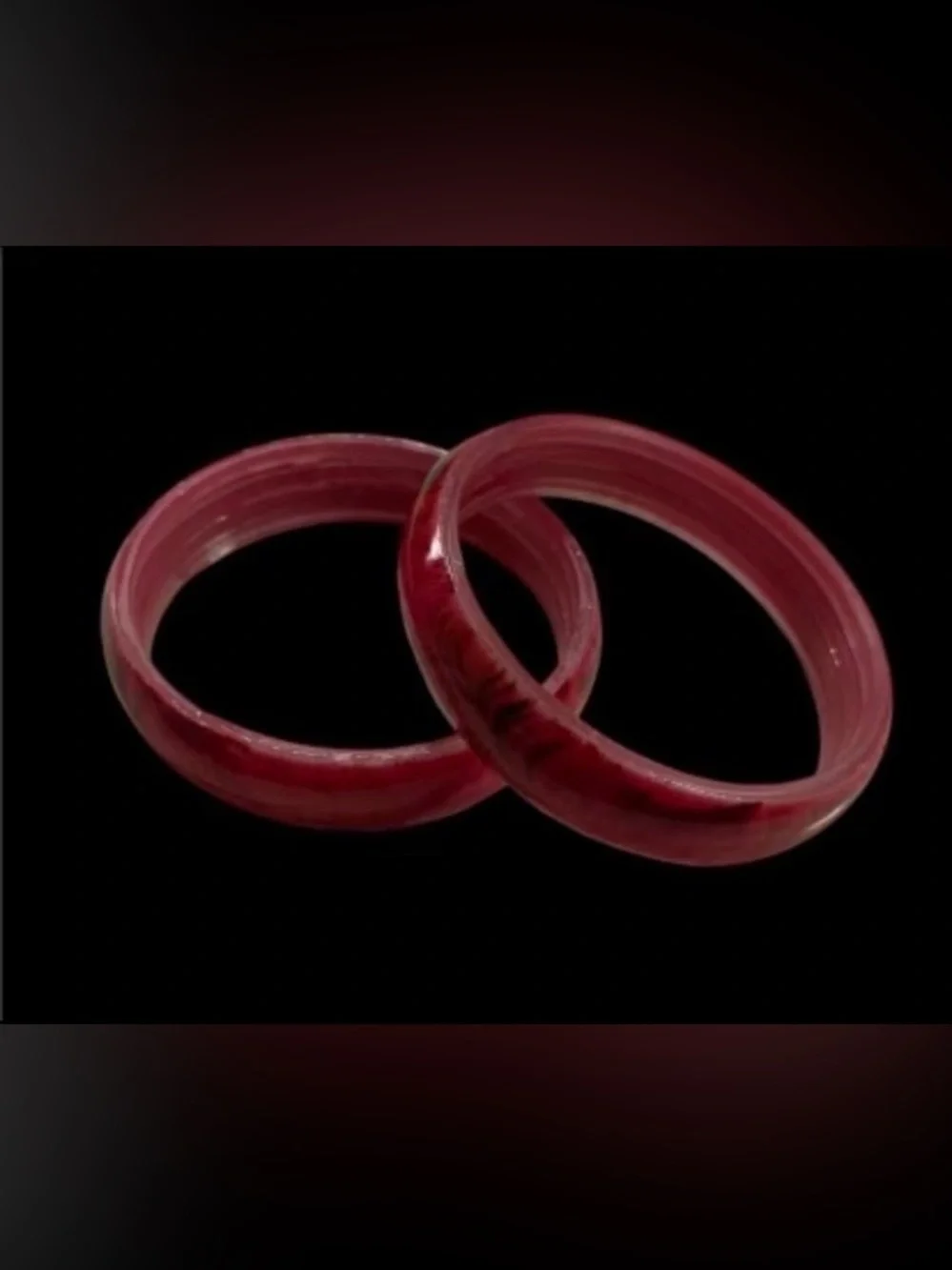 Red Plastic Childs Size Red Bangle Bracelet Set #7750 you get both